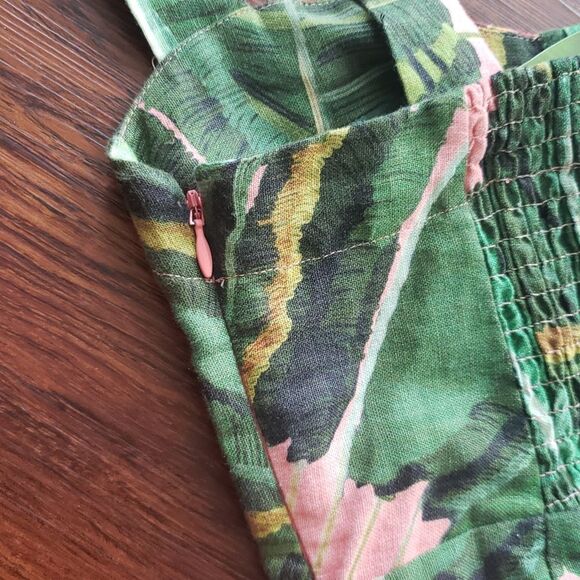 NWT FARM Rio 100% Linen Tropical Chic Trendy Amazonia Forest Mini Dress Size XS - Picture 14 of 14